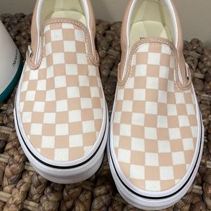 Checked vans slip ons